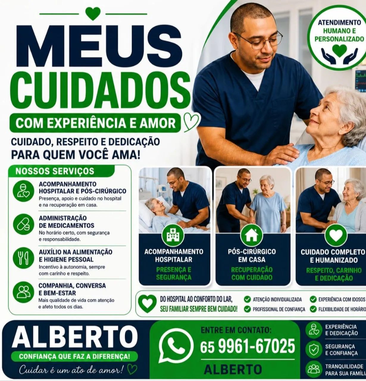 Cuidadores de idosos em Cuiabá e Várzea Grande