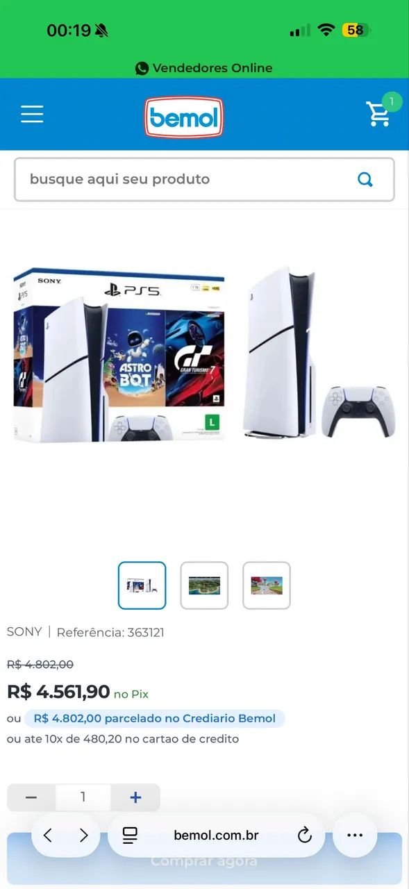 ps5 Slim 1Tb - Foto 2