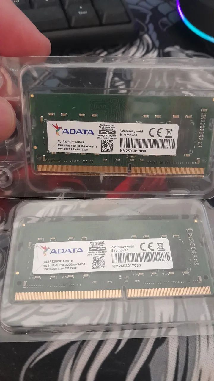 Kit Upgrade Memória ADATA 16GB (2X8GB) Notebook