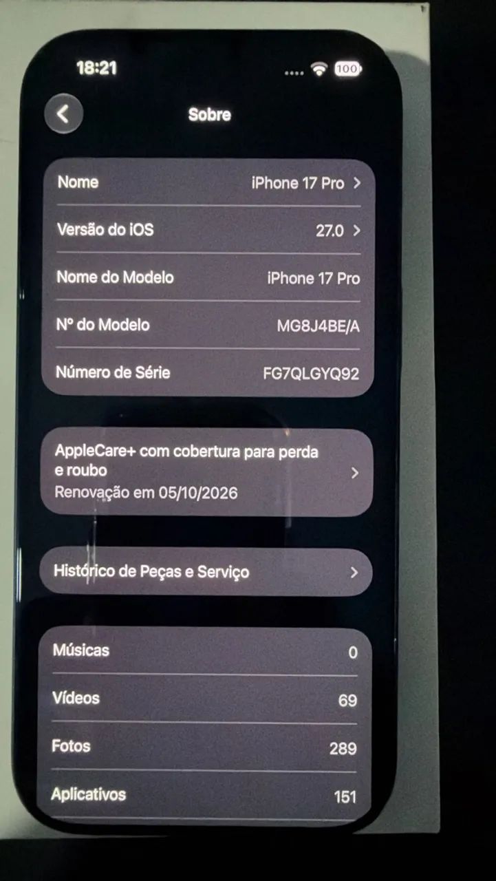 iPhone 17 pro 256gb cor azul  - Foto 2