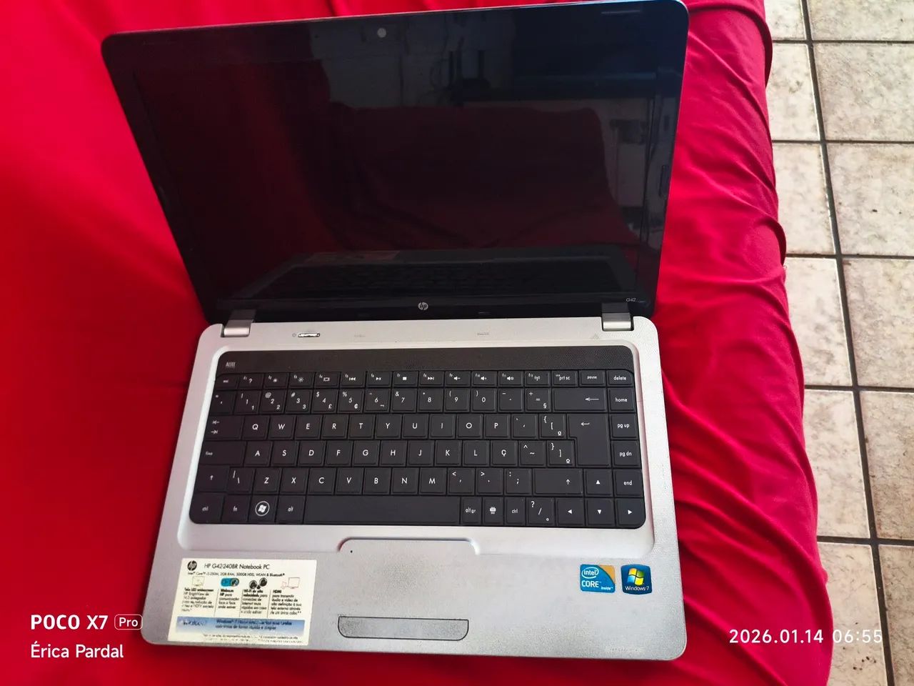 Notebook HP usado, em bom estado! 