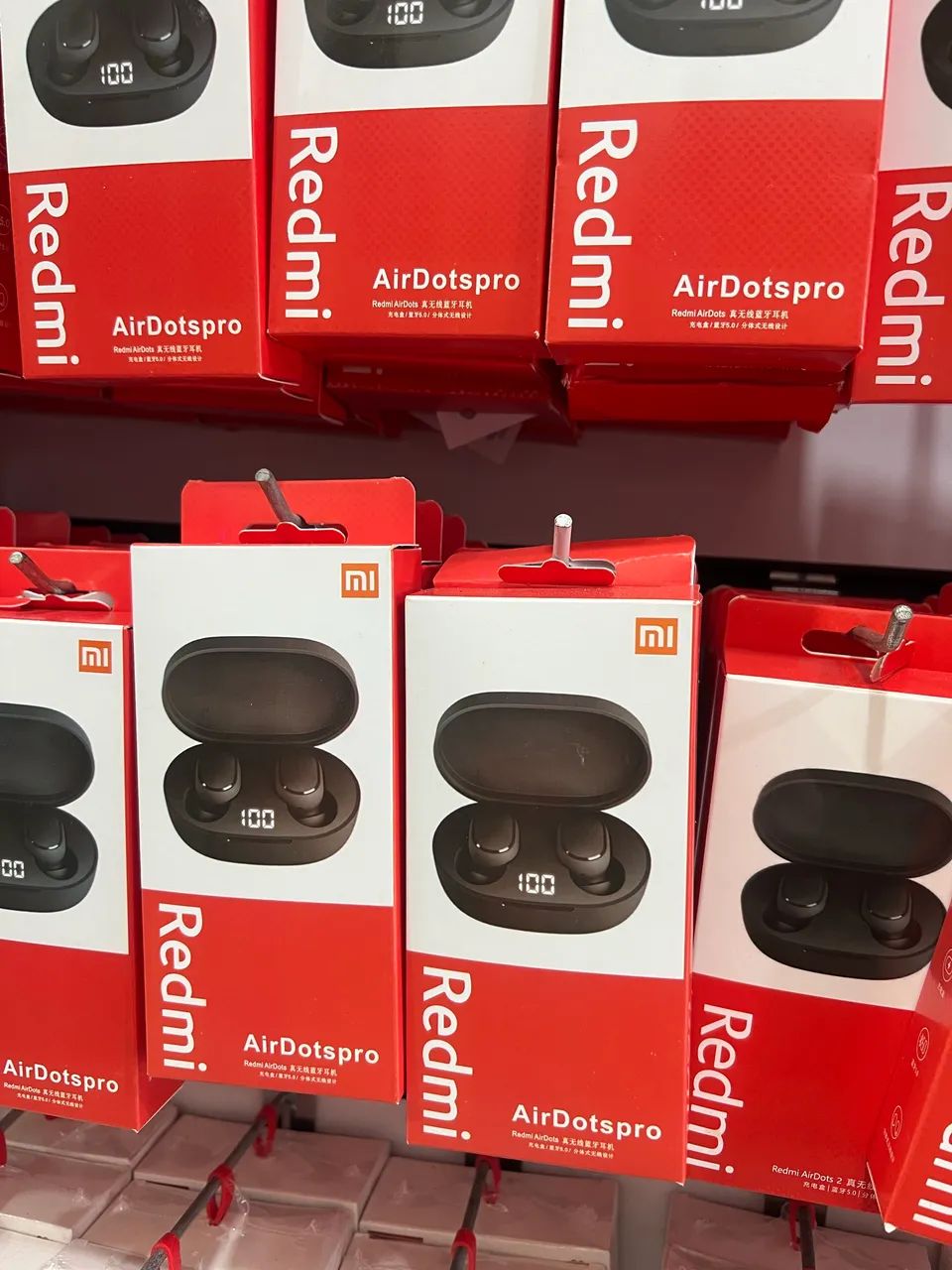 Fone ouvido Xiaomi Redmi Airdots 2 TWS Preto sem Fio Bluetooth 5.0 Gamer