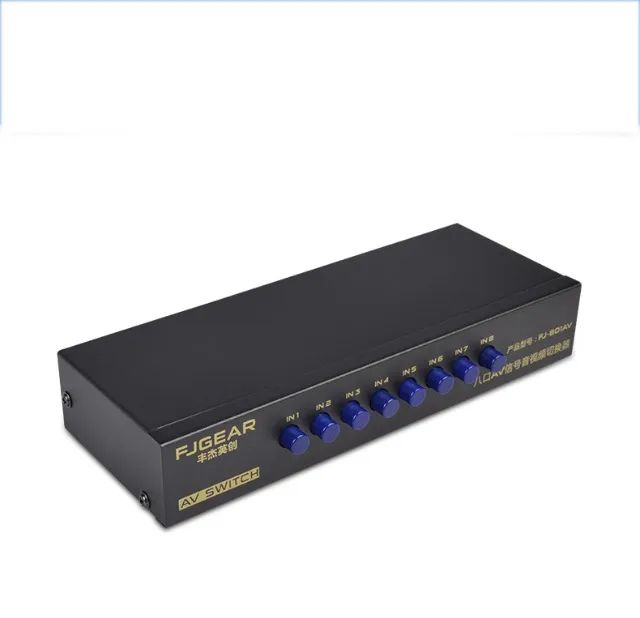 Chaveador AV 8 Entradas e 1 Saída RCA Áudio Vídeo para Consoles, DVD, DVR e Câmeras - Foto 2