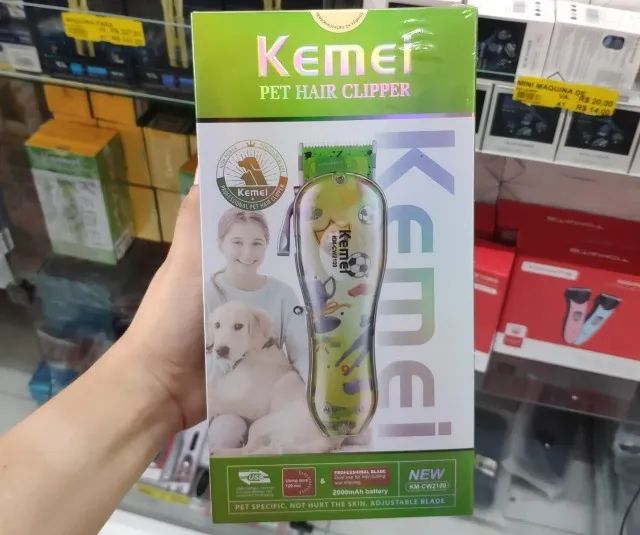 Ma?quina de Corte Tosa Para Cachorro Gato Profissional Kemei KM-CW2100