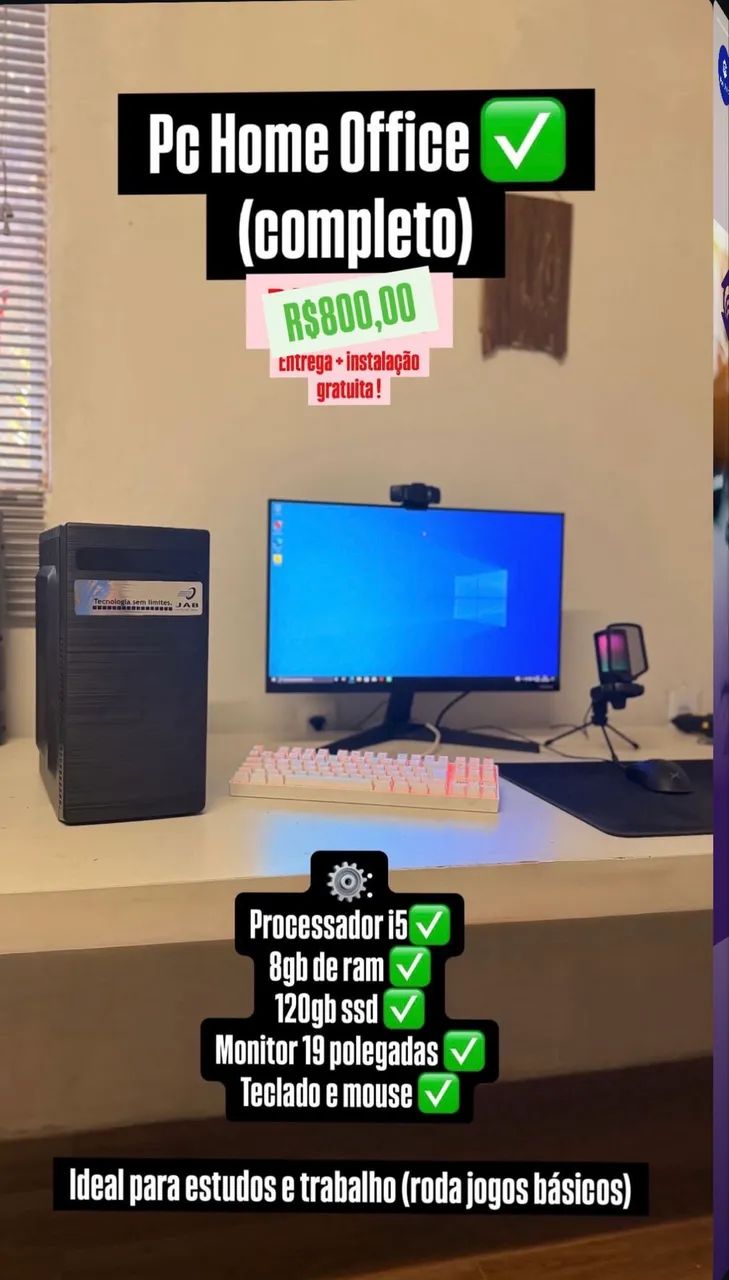 Setup Pc completo de entrada
