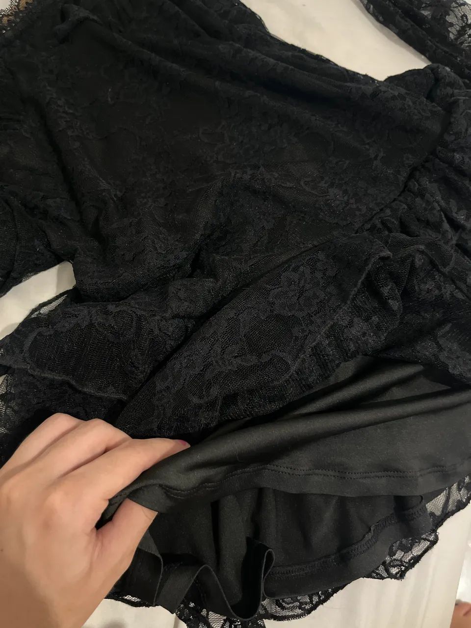 Vestido de renda preto - Foto 3