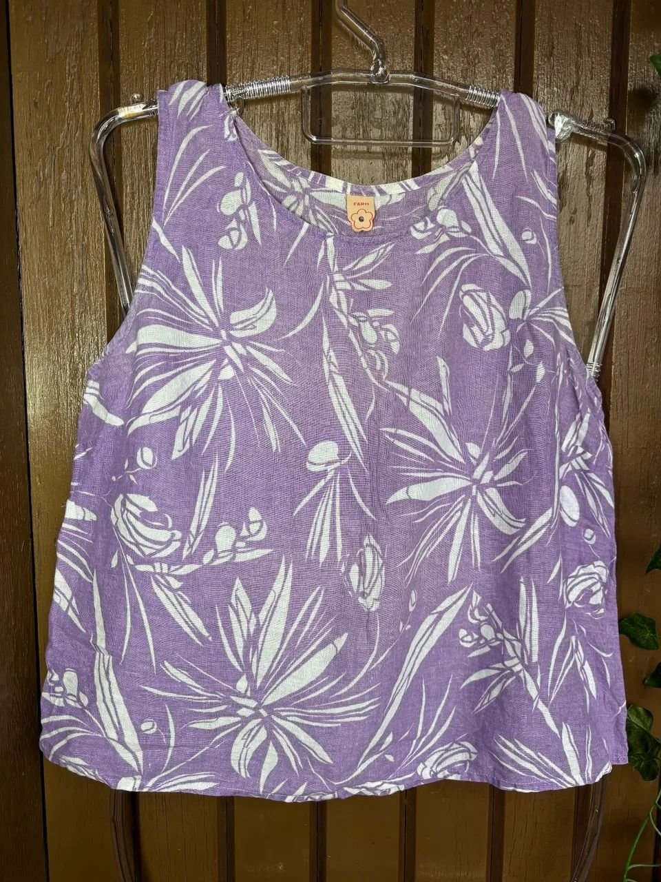blusa farm lilás estampada - Foto 3
