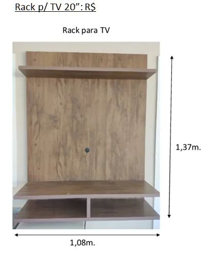 Rack para TV 20 pol.