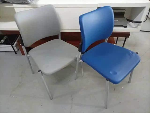 Cadeira Fixa Azul/Cinza