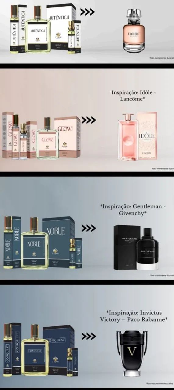 Perfumes importados e novos