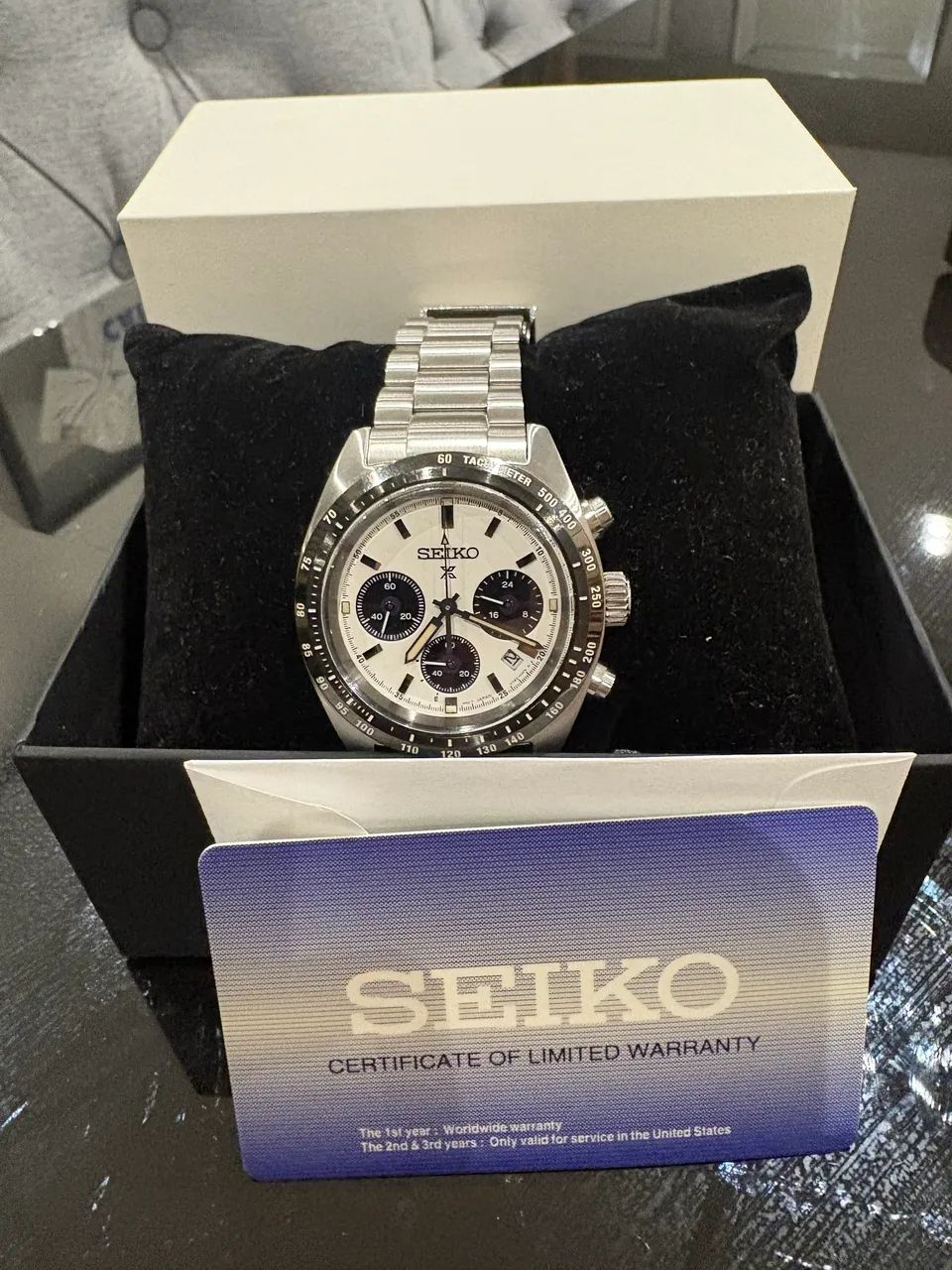 Seiko Prospex Speedtimer Panda Solar SSC813 - Full Set + Pulseira NATO Extra - Foto 4