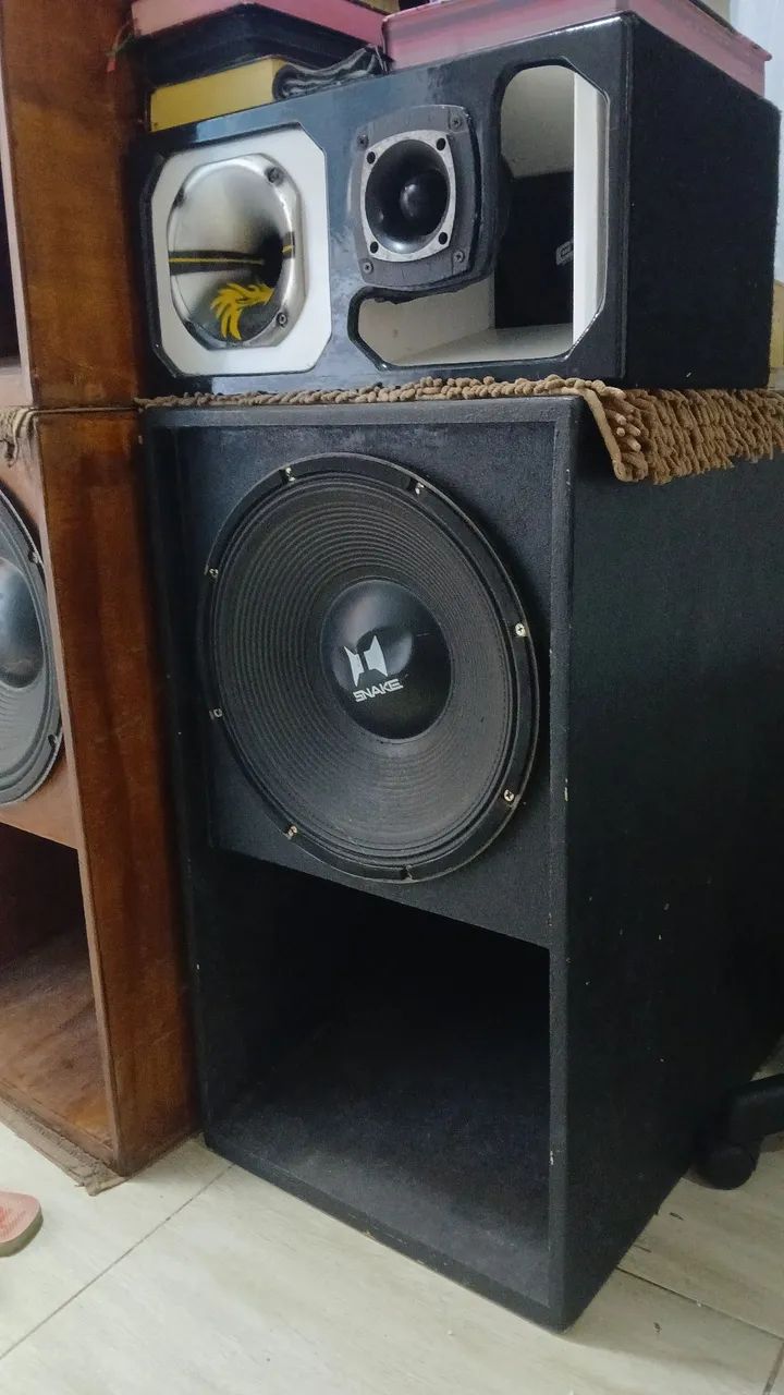 Uma caixa de som com um alto falante snake de 15 polegadas de 450 rms + um box  twitter me - Foto 2