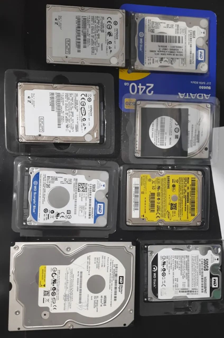LOTE DE HDs SATA - TESTADOS E FUNCIONANDO