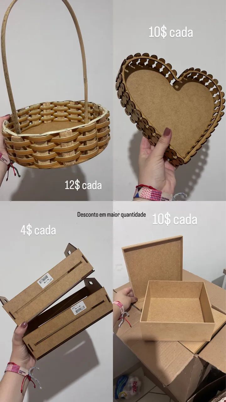 Caixote de MDF Artesanato  - Foto 2