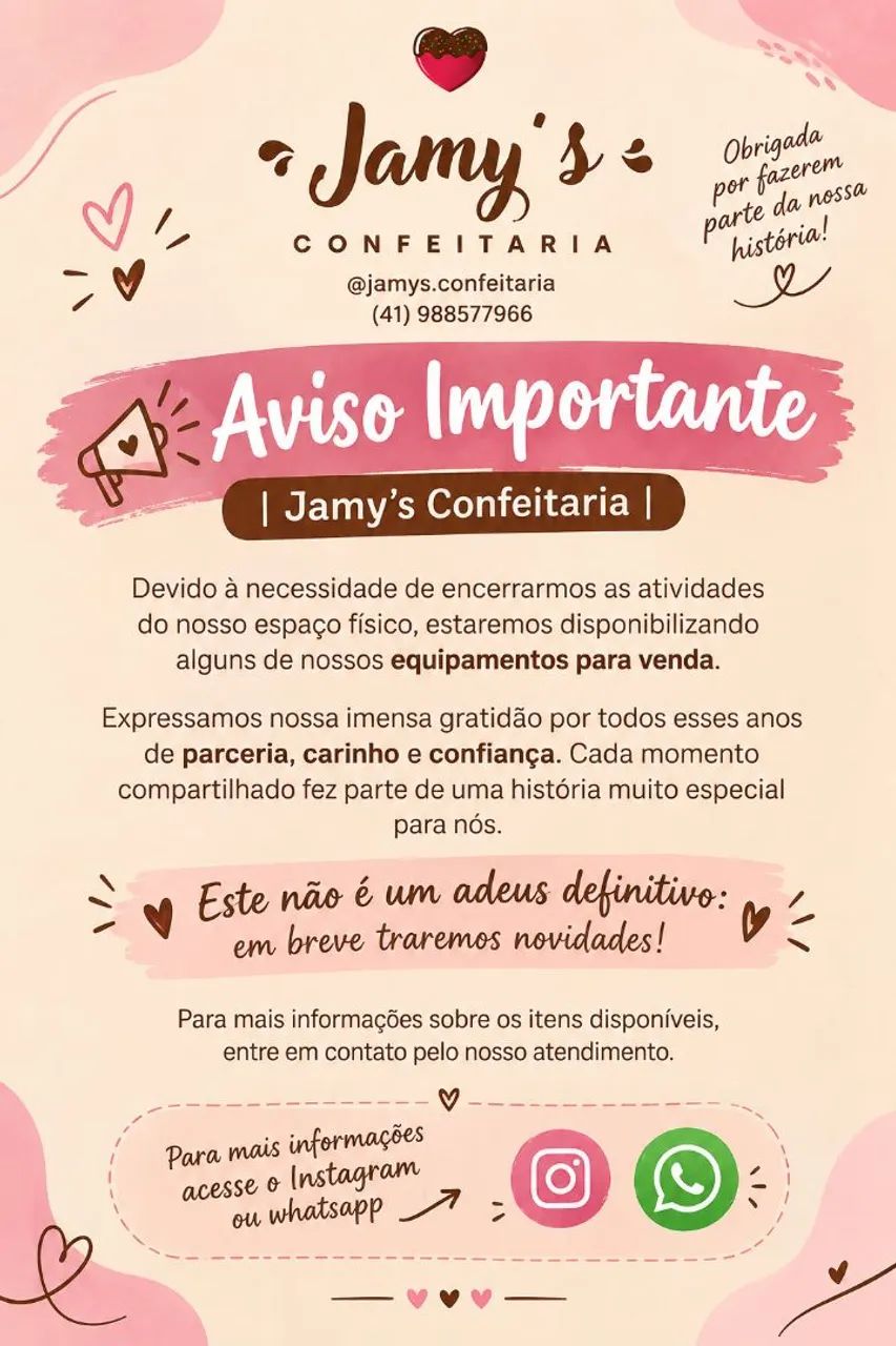 Equipamentos para lanchonete, padaria e confeitaria 