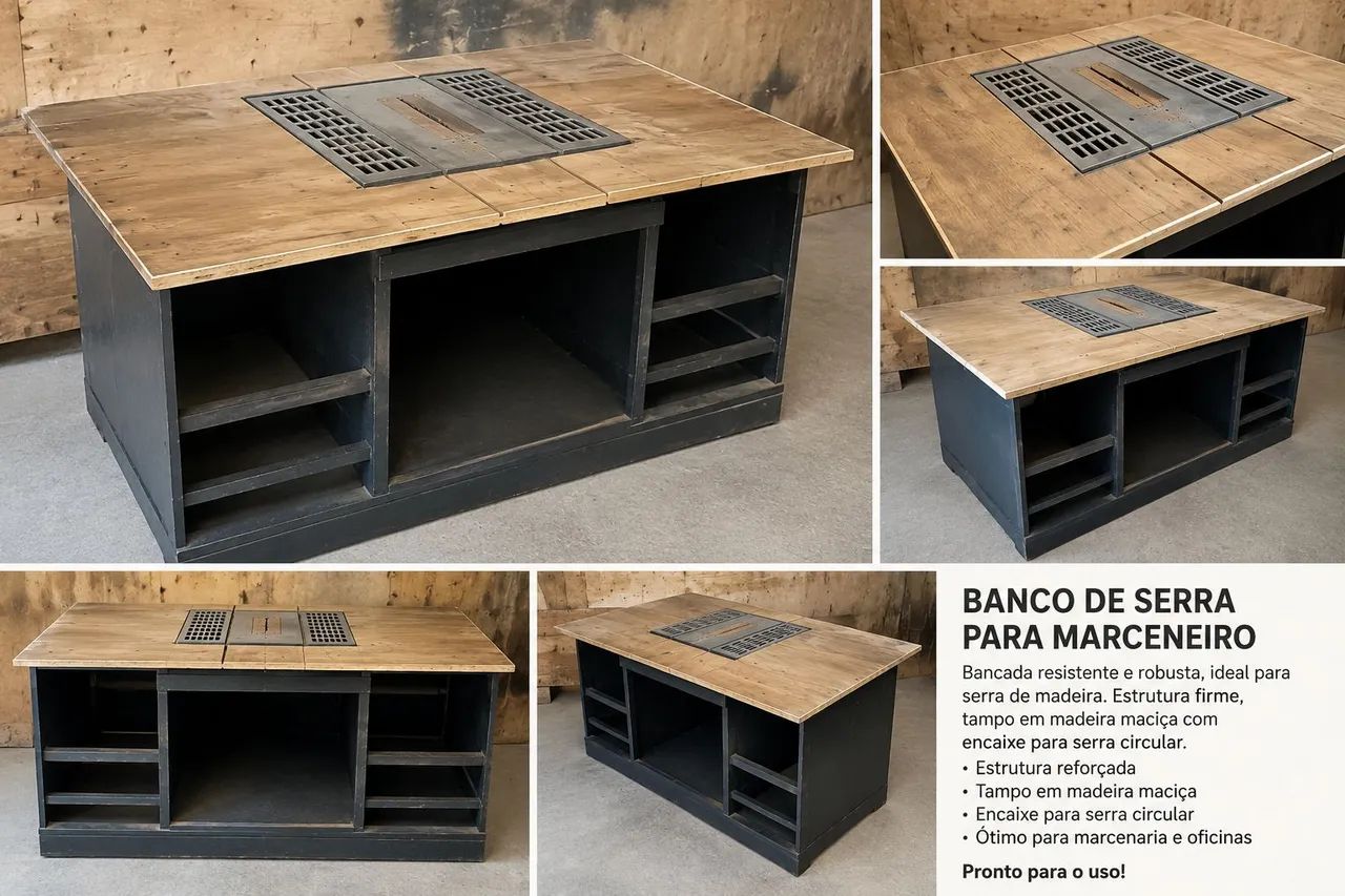 Bancada de Serra Skil 110V Completa com Gabarito e Gaveteiros - Foto 2