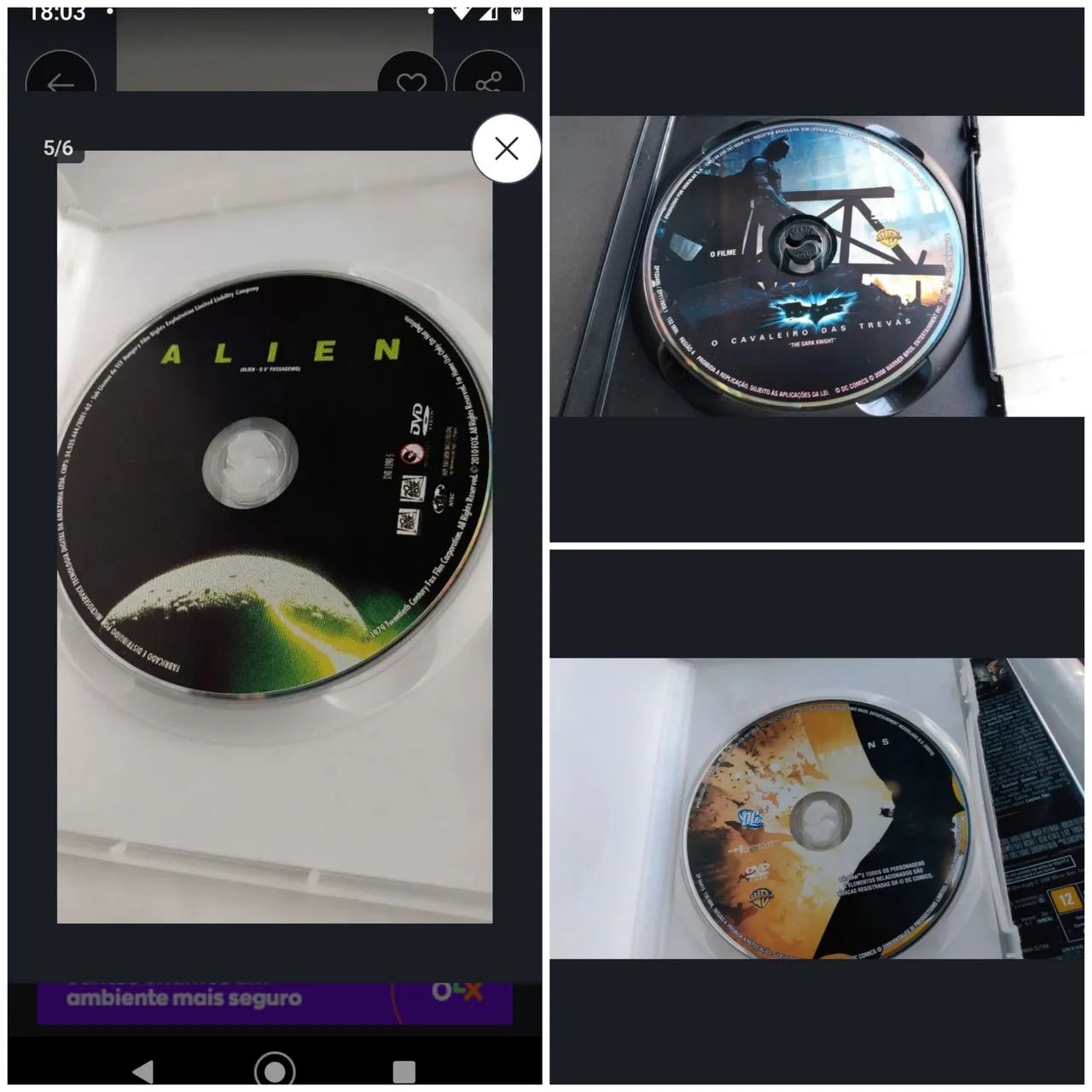 Kit 3 DVDs originais ótimo estado.  - Foto 4
