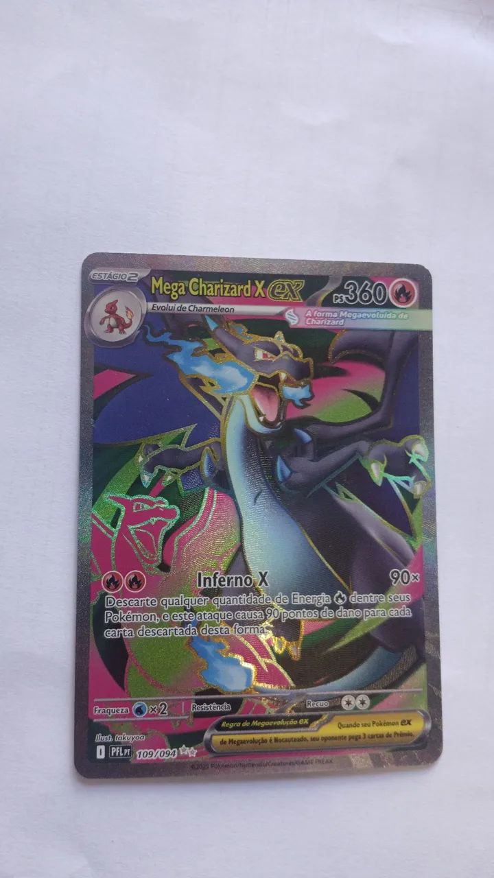 Carta De Pokémon - Mega Charizard X Ex (109/094) - Hobbies e