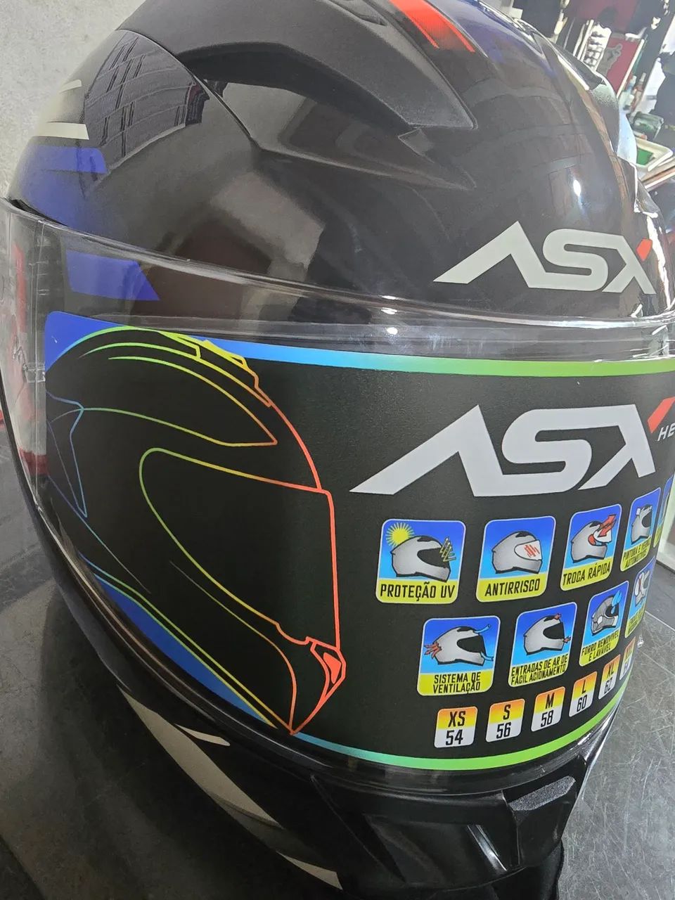 Capacete ASX city tamanho 58 