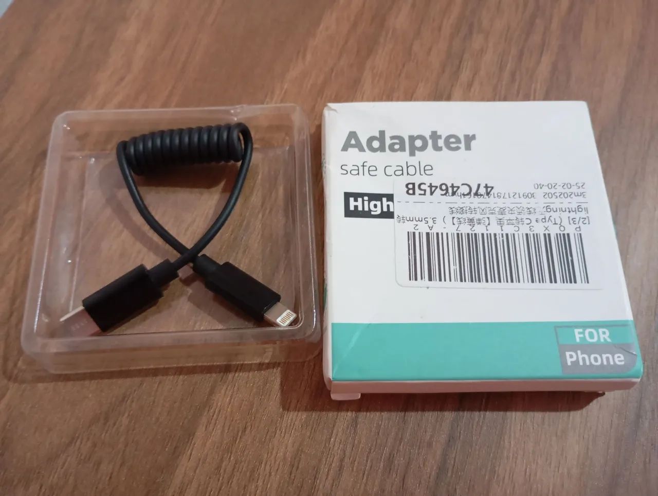 Mini Cabo aspiral com conectores lightning e USB - C. - Foto 3