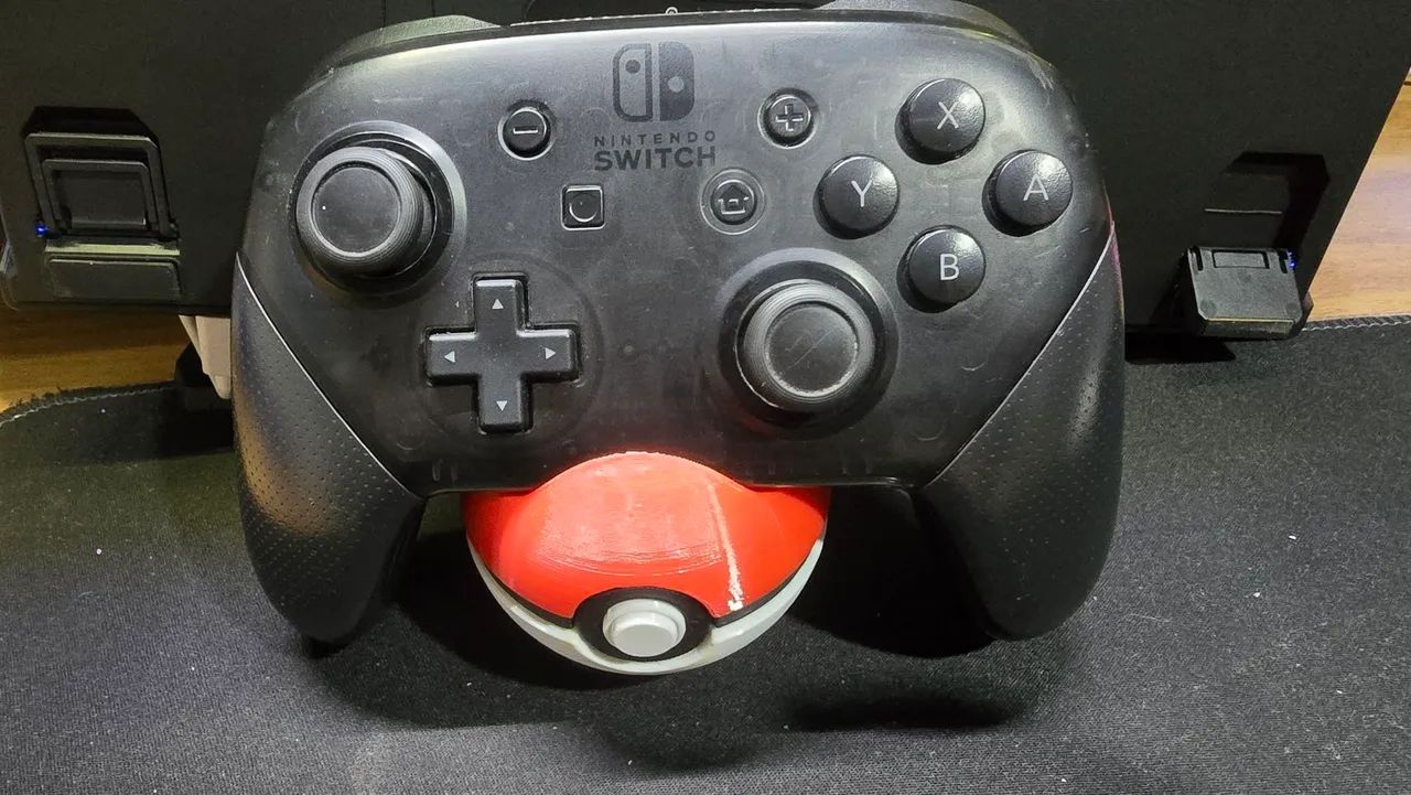Controle Nintendo Switch Pro Controller + Suporte de brinde 