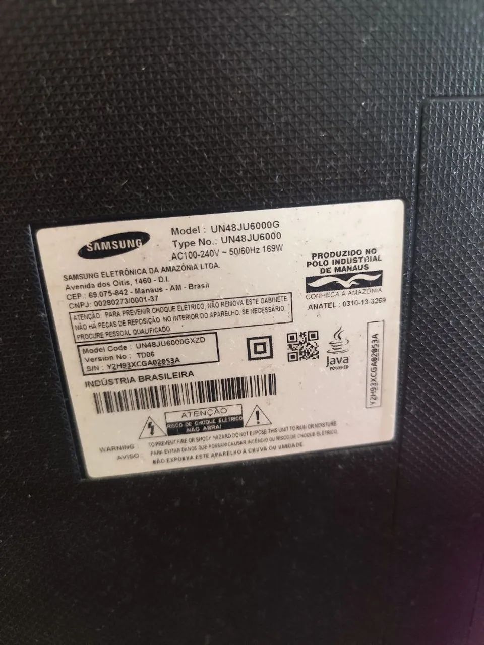 TV Samsung 48 polegadas - com uma faixa preta no meio  - Foto 4