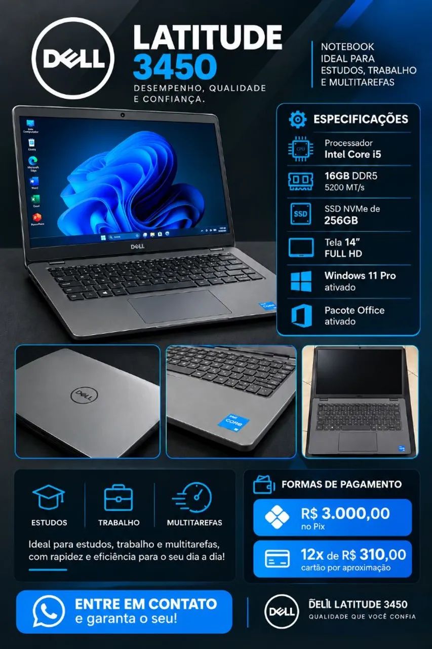 Notebook Dell i5 DDR5