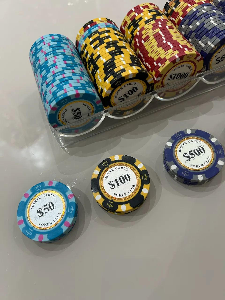 Conjunto De Fichas Poker 14gms Monte Carlo 3-tone - Foto 3