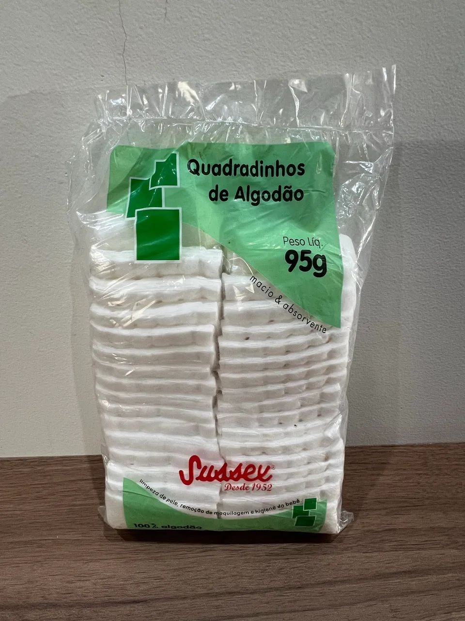 Algodão Hidrófilo 95g , saco com 20 unidades.