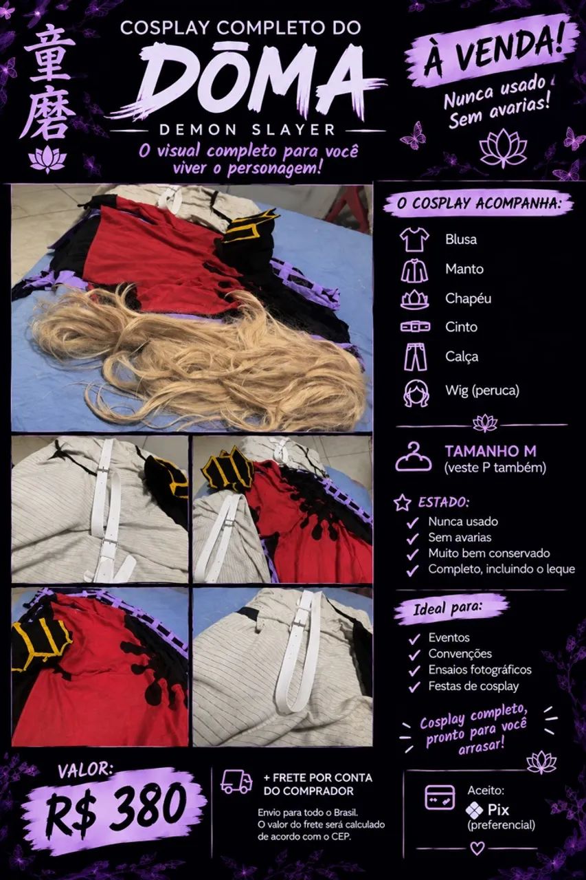 ? COSPLAY COMPLETO DO D?MA ? DEMON SLAYER ?