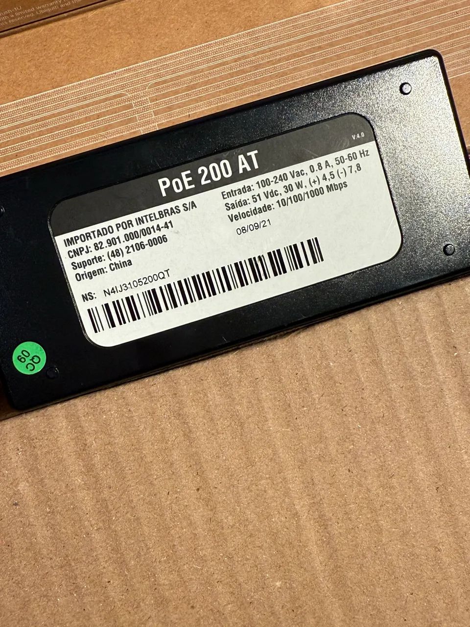 Injetor PoE Intelbras 200 AT Gigabit 30W - Excelente Estado - Foto 3