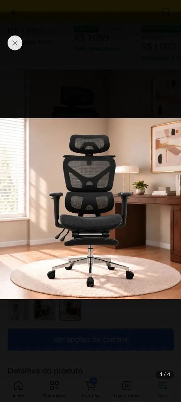 Cadeira ergonômica Sweet Studio NOVA de fabrica 