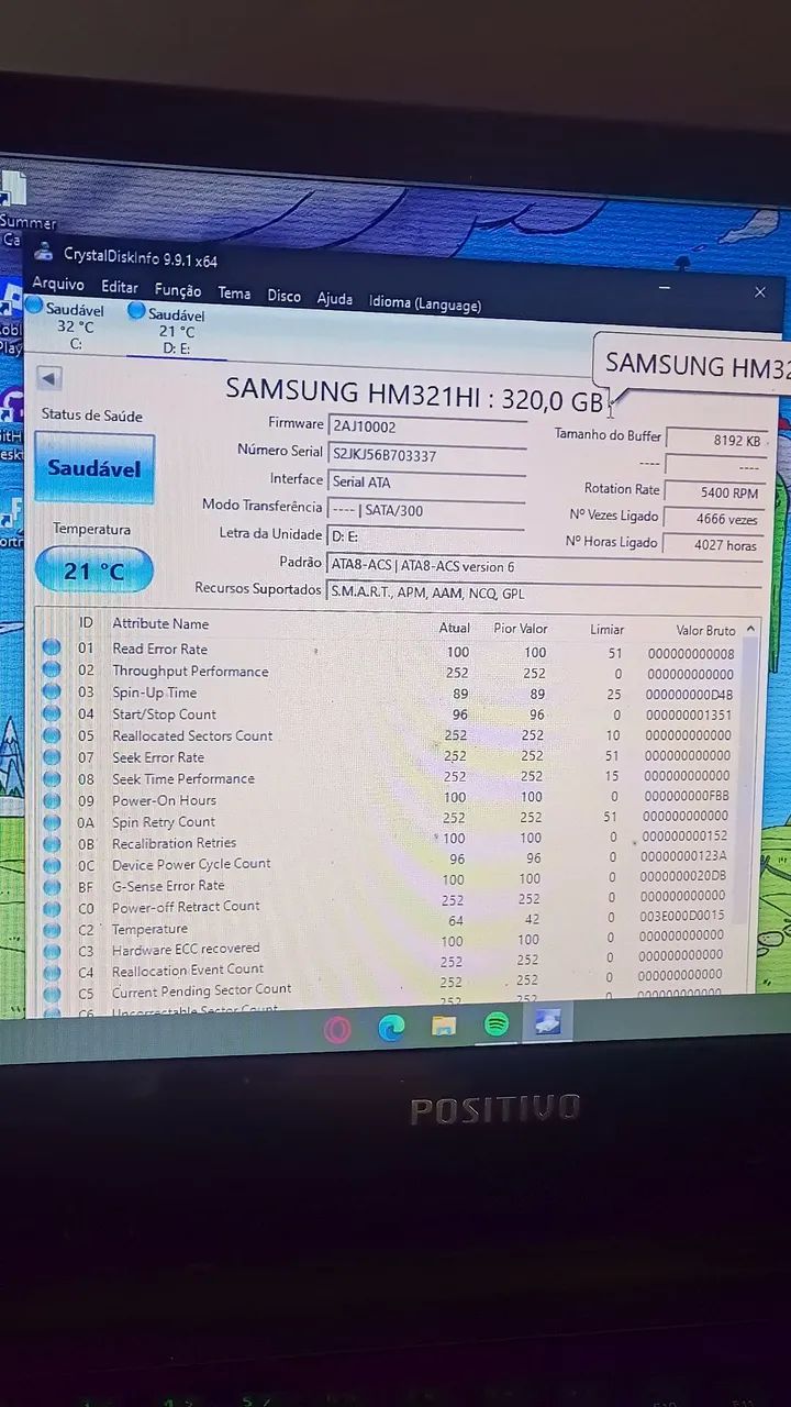 HD Samsung 320GB - Funcionando Perfeitamente - Foto 3