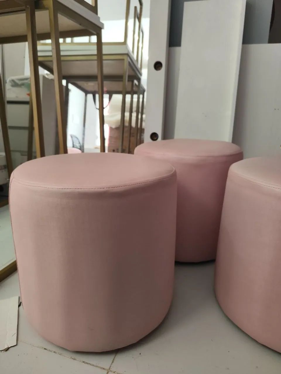 Puffs rosa para loja ou decoração de quarto  - Foto 4