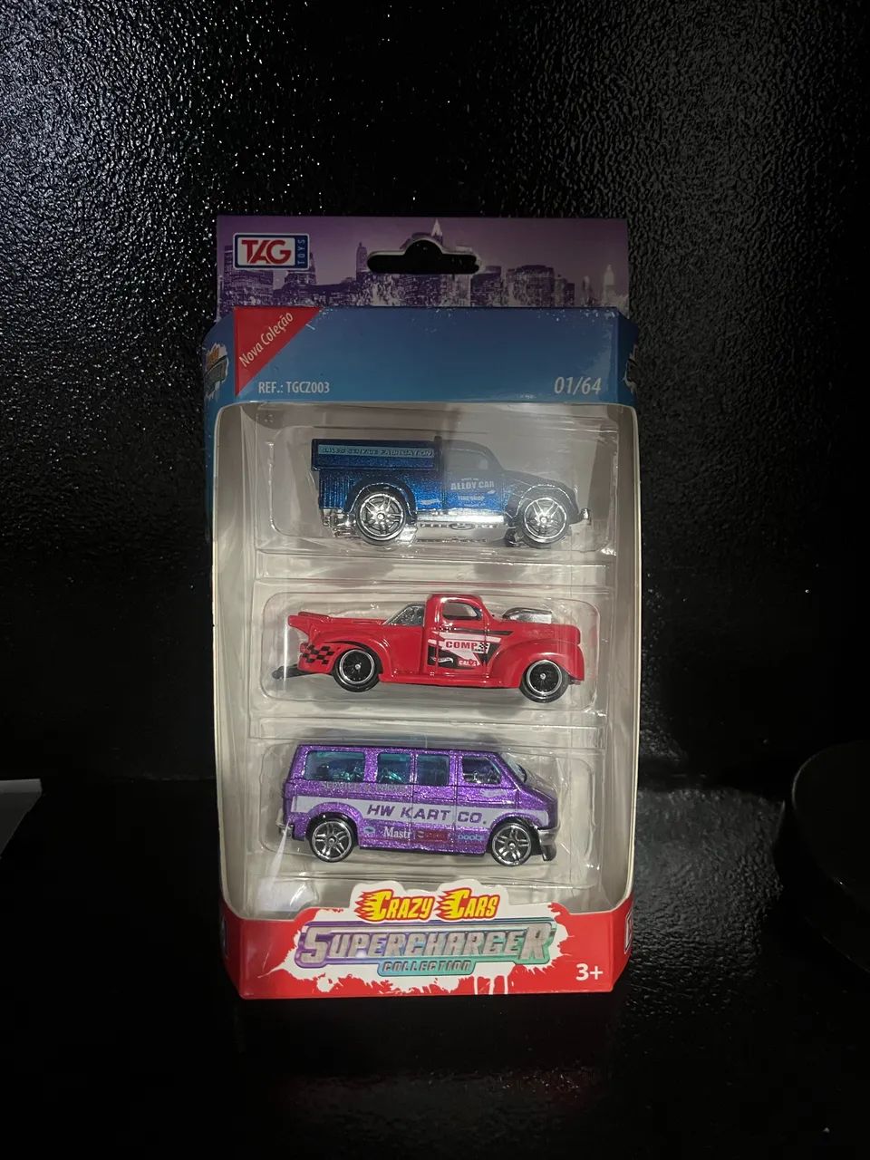 Pack miniaturas 1/64 (3 carrinhos)