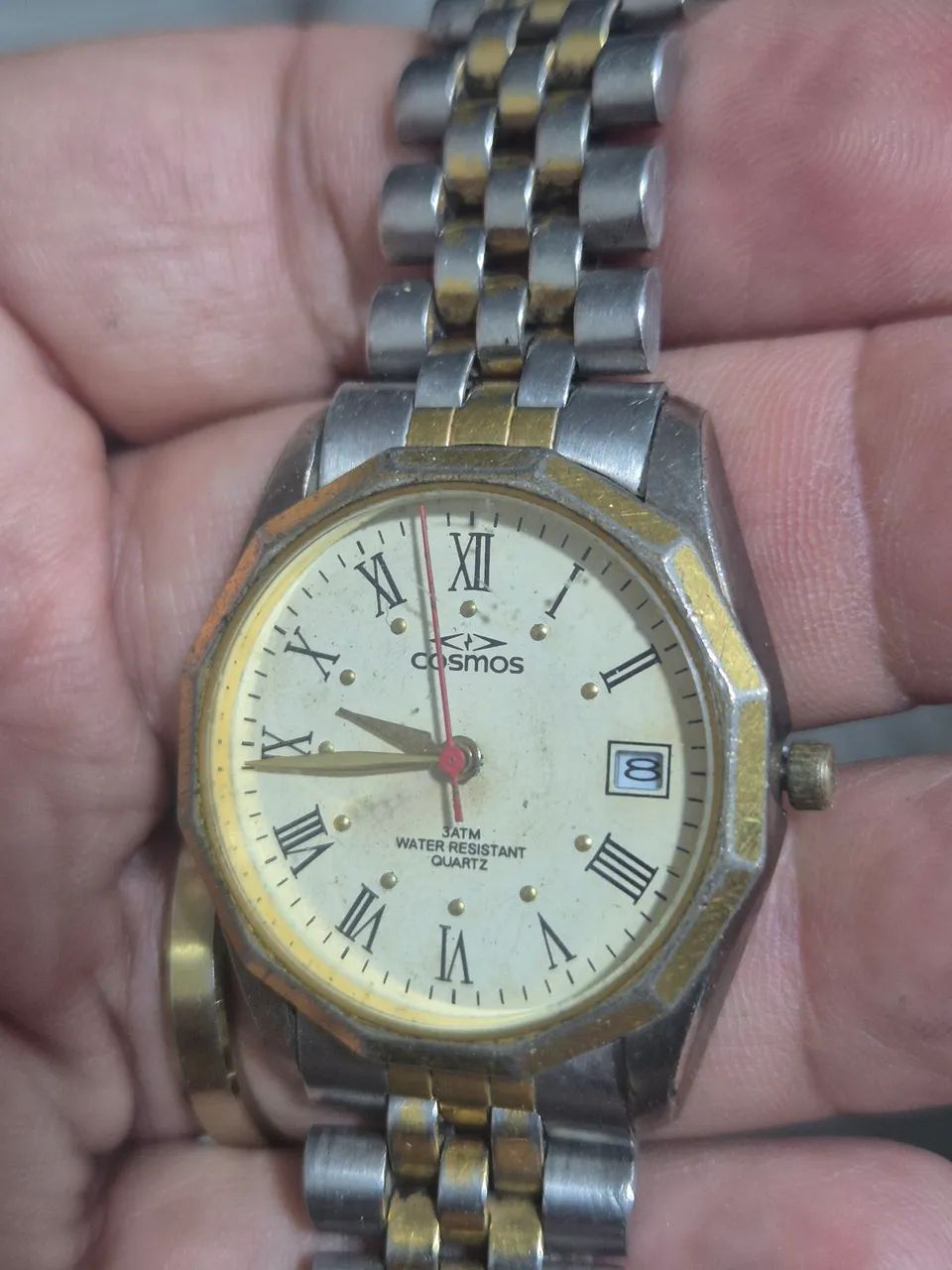 Relógio COSMOS  QUARTZ  510AM   VINTAGE    -    FUNCIONANDO - Foto 3