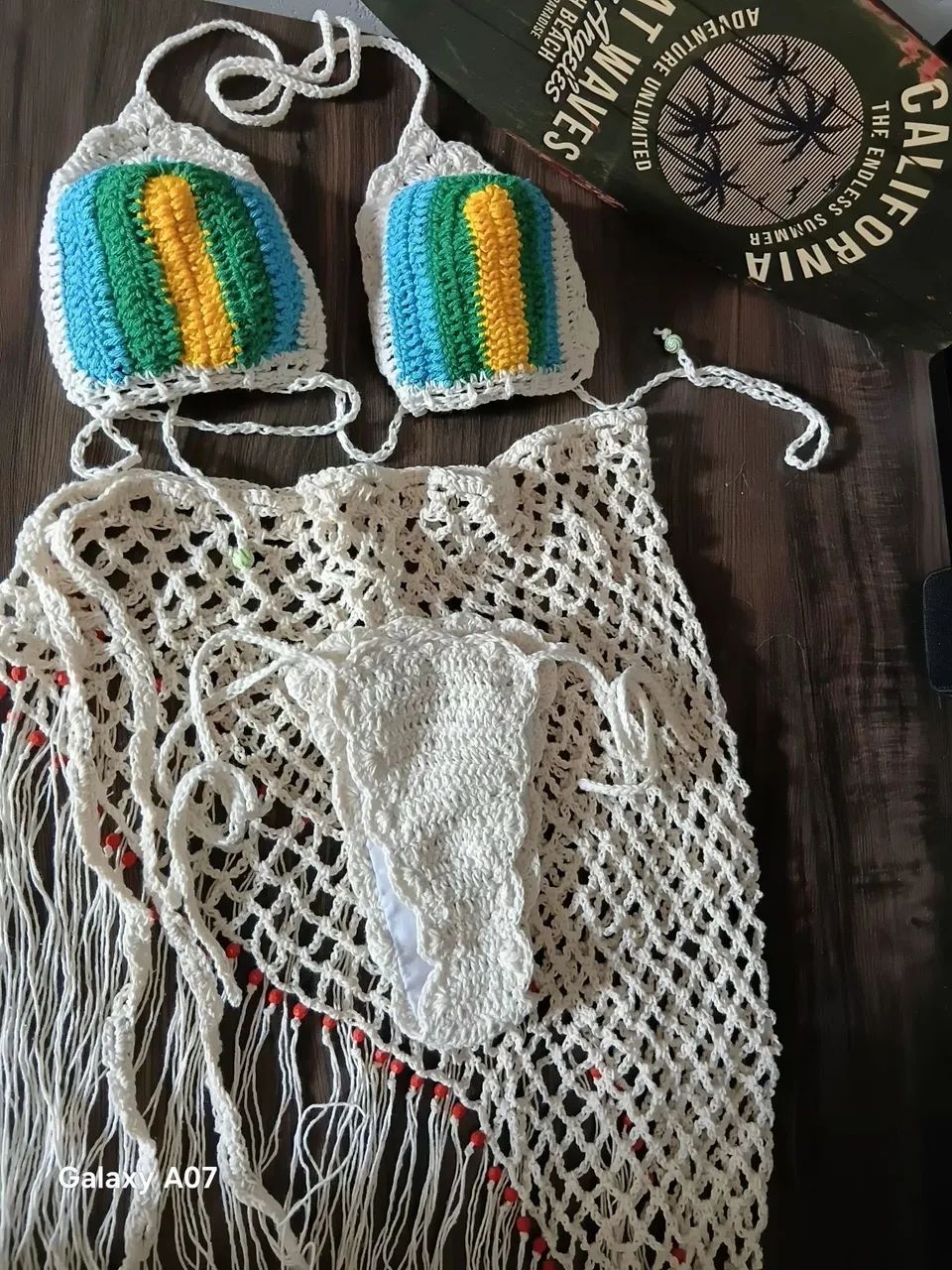 Conjunto de crochê. Saida e biquine cortininha  - Foto 2
