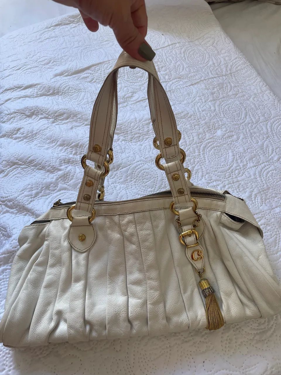Bolsa Carmem Steffens original. Cor off white. - Foto 4