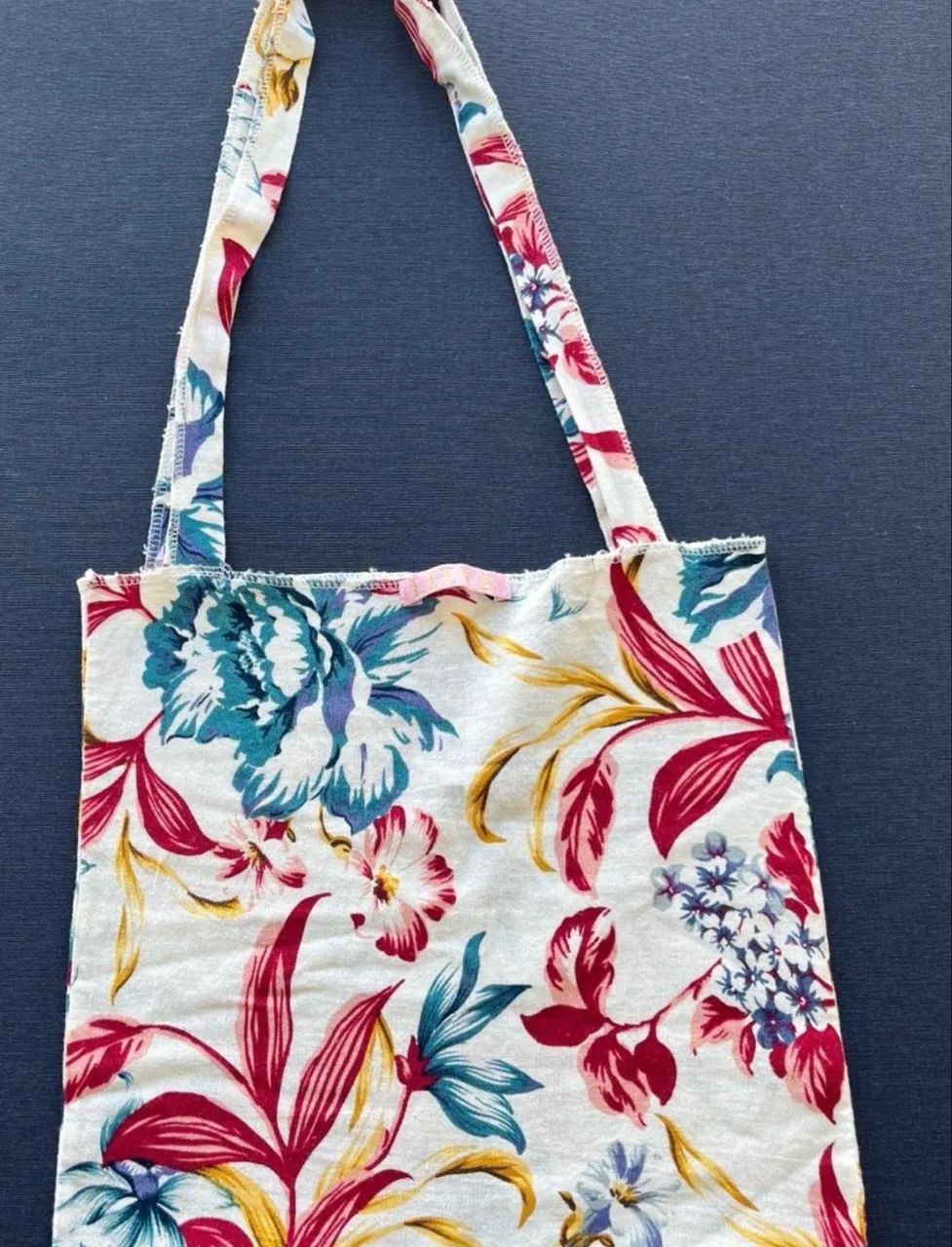 bolsa ecobag em tecido estampado floral - Foto 2