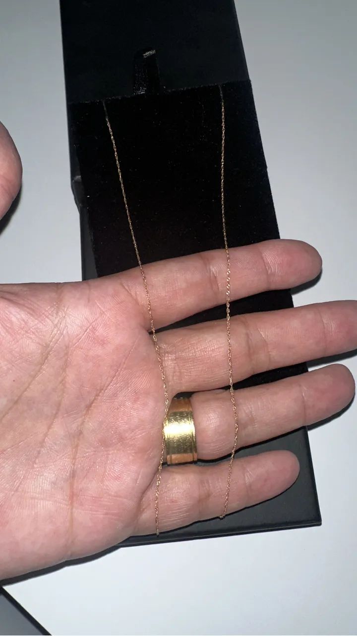 GARGANTILHA EM OURO 18k MACIÇA 45cm 