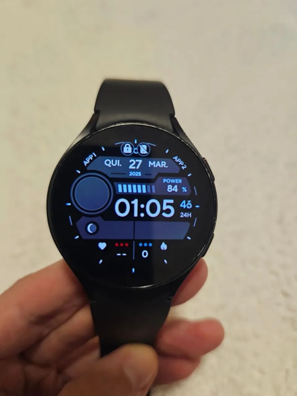 Galaxy Watch 5 44mm Bluetooth com caixa e carregador