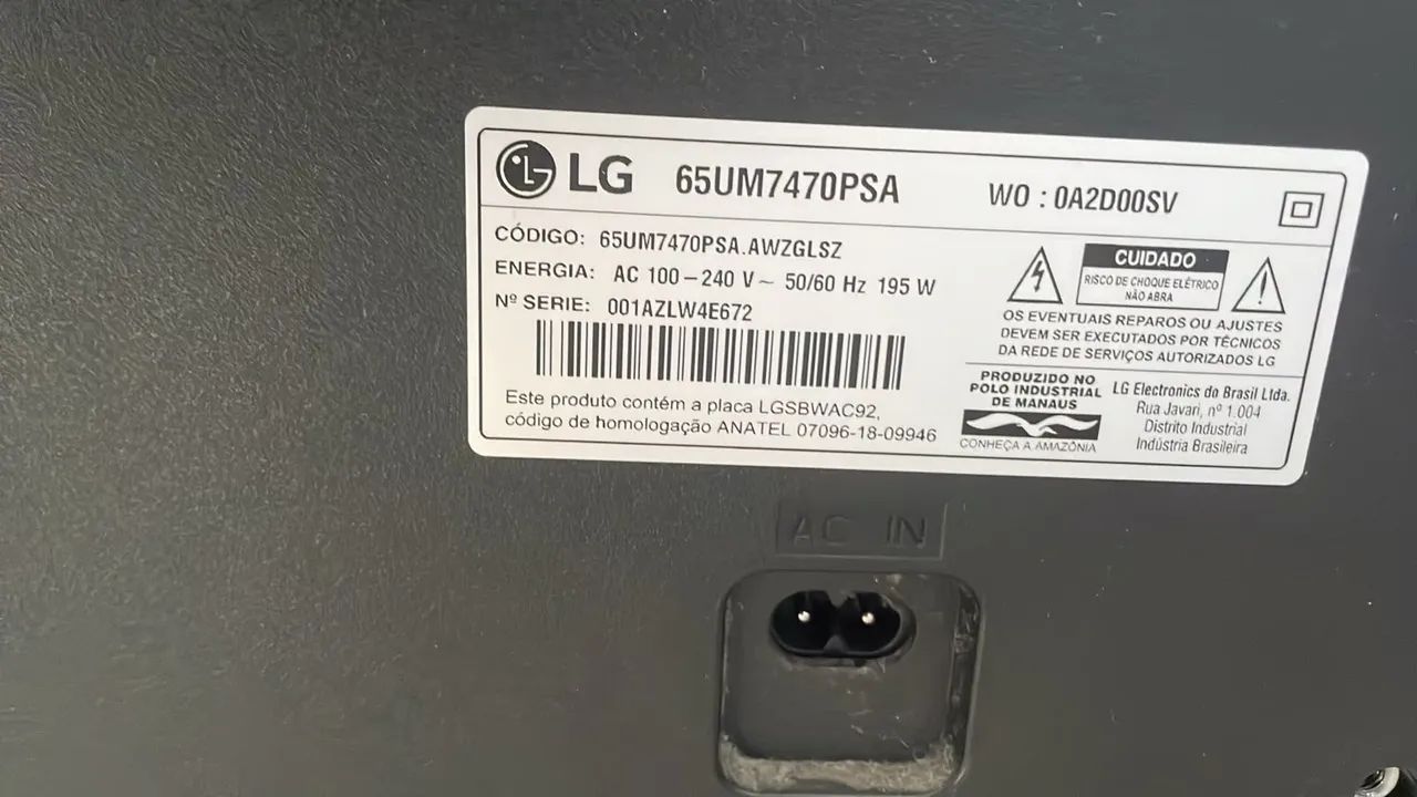 Televisão Smart LG 65' (Tela Quebrada e rachada) - Foto 2