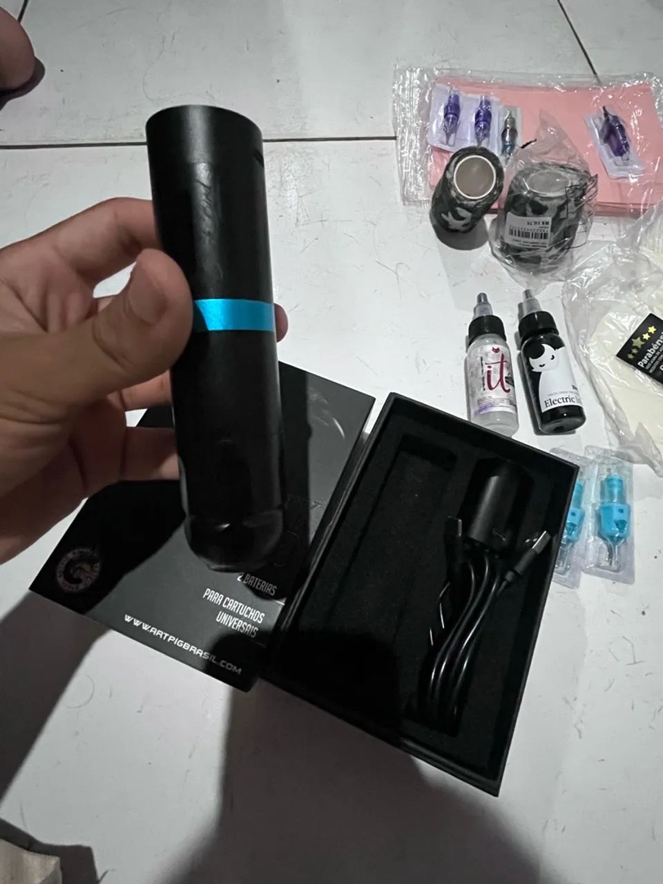 Máquina de tatuar black bird com kit  - Foto 5