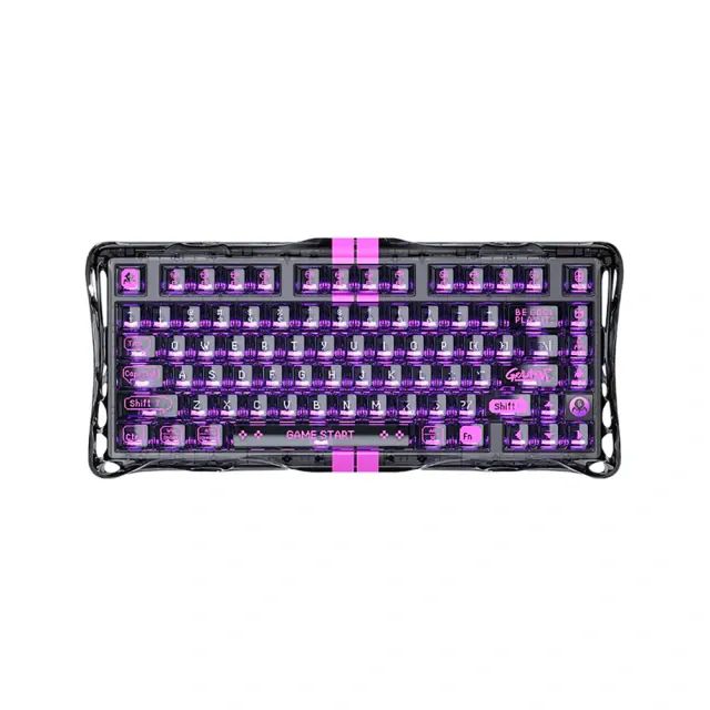  Teclado Gravastar Mercury V75 LITE - Transparent Black - Foto 2