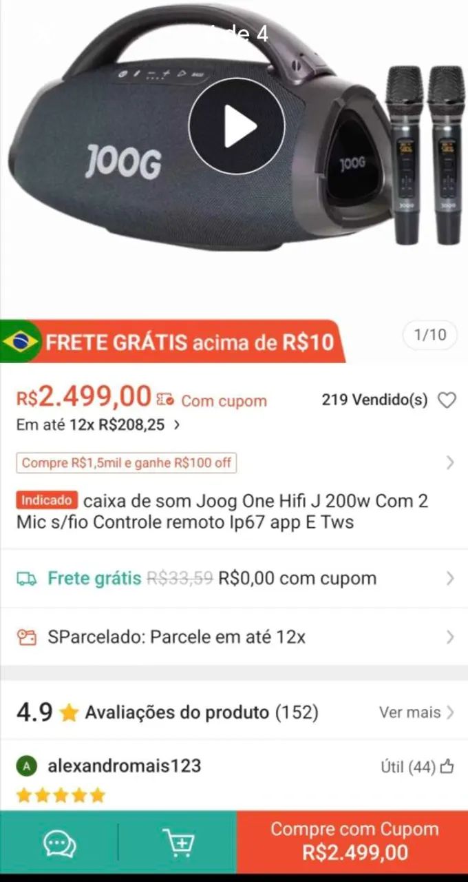 Caixa JOOG ONE HIFI - Foto 3