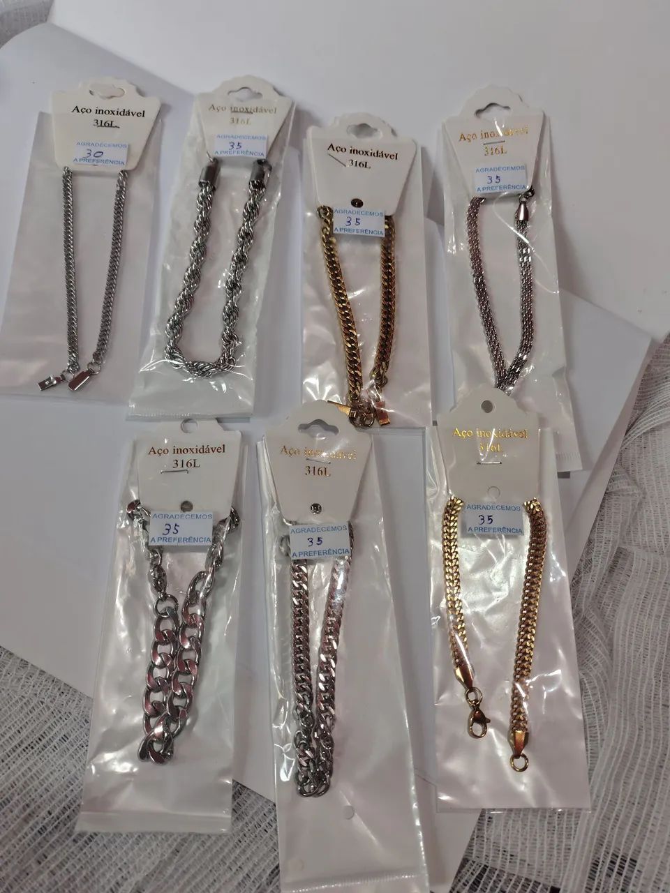 Pulseiras de aço inoxidável 