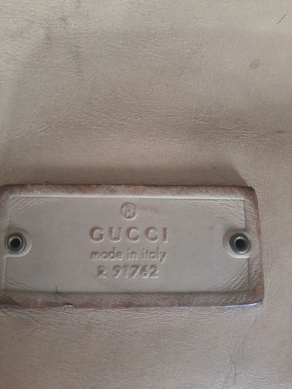 Gucci bolsa original couro bege  - Foto 2
