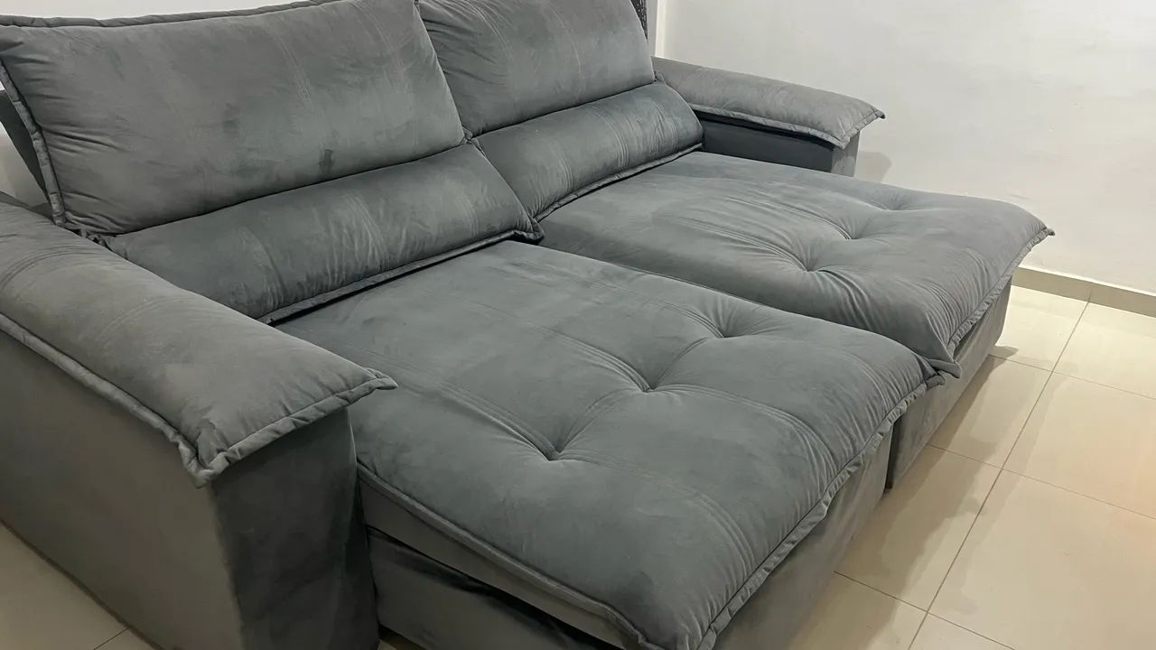  Sofá Retrátil Pillow Top