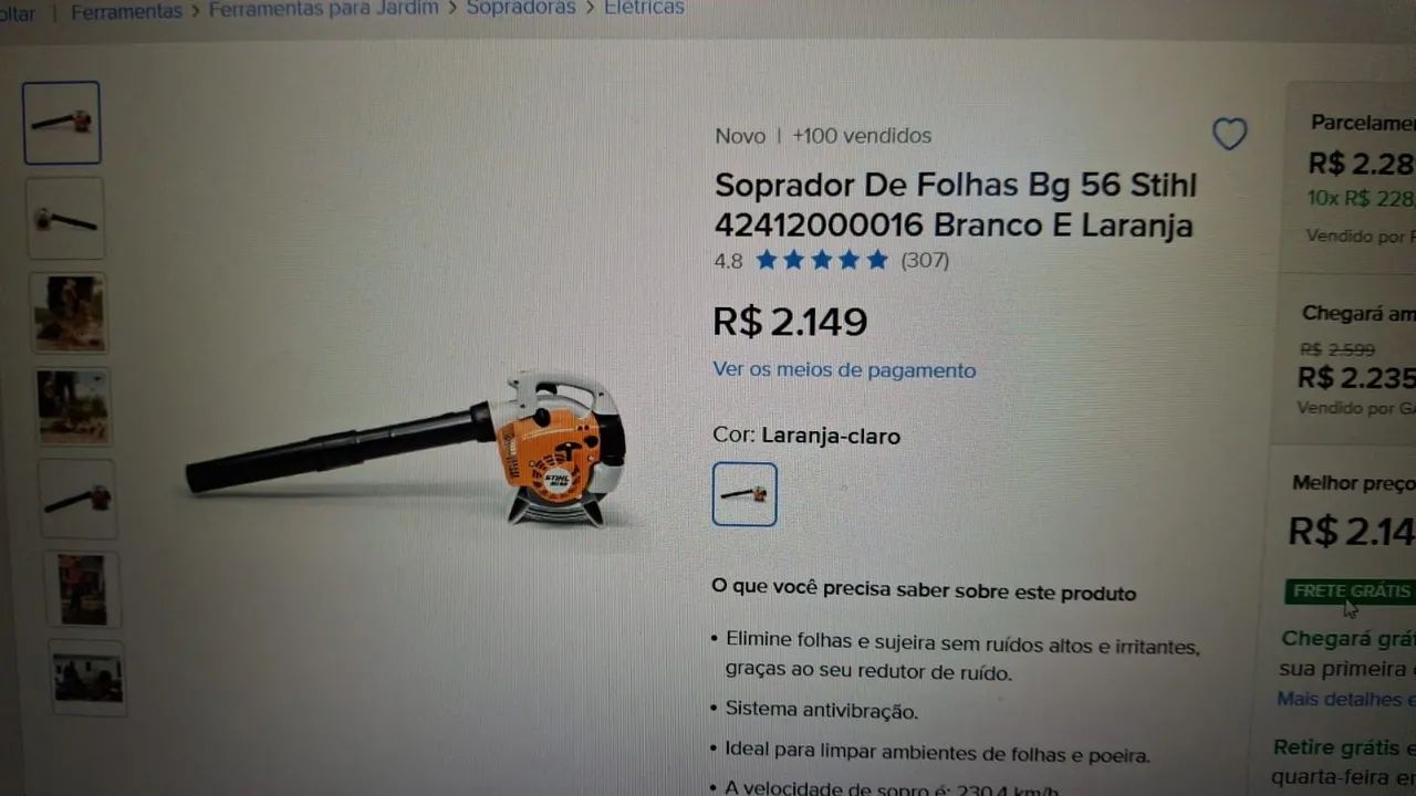 Soprador bg56 stihl - Foto 2