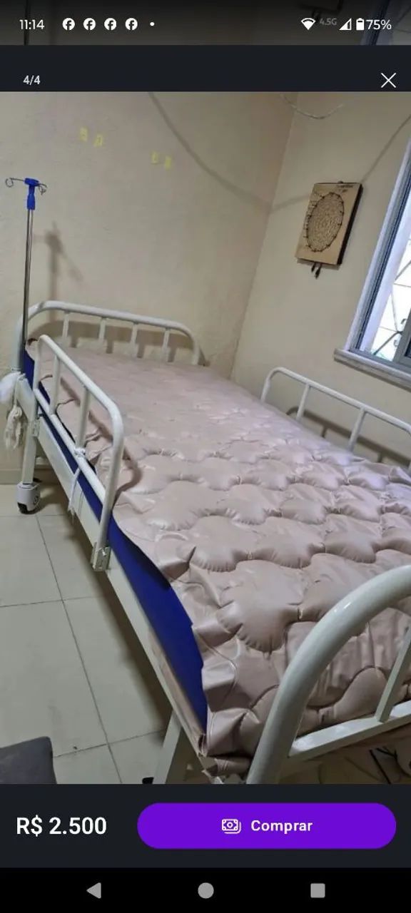 Cama hospitalar elétrica  - Foto 4